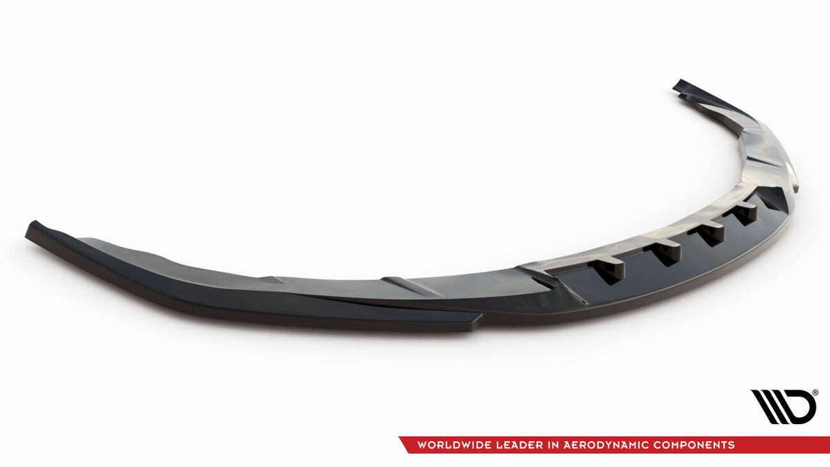 Frontlippe V.2 passend für Porsche Panamera Turbo Sport Design Package 970 schwarz Hochglanz