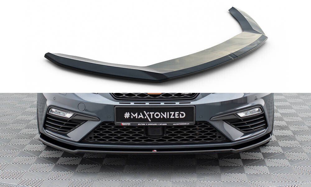 Frontlippe V.2 passend für Seat Leon CUPRA / FR Mk3 FL schwarz Hochglanz