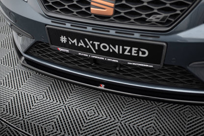Frontlippe V.2 passend für Seat Leon CUPRA / FR Mk3 FL schwarz Hochglanz