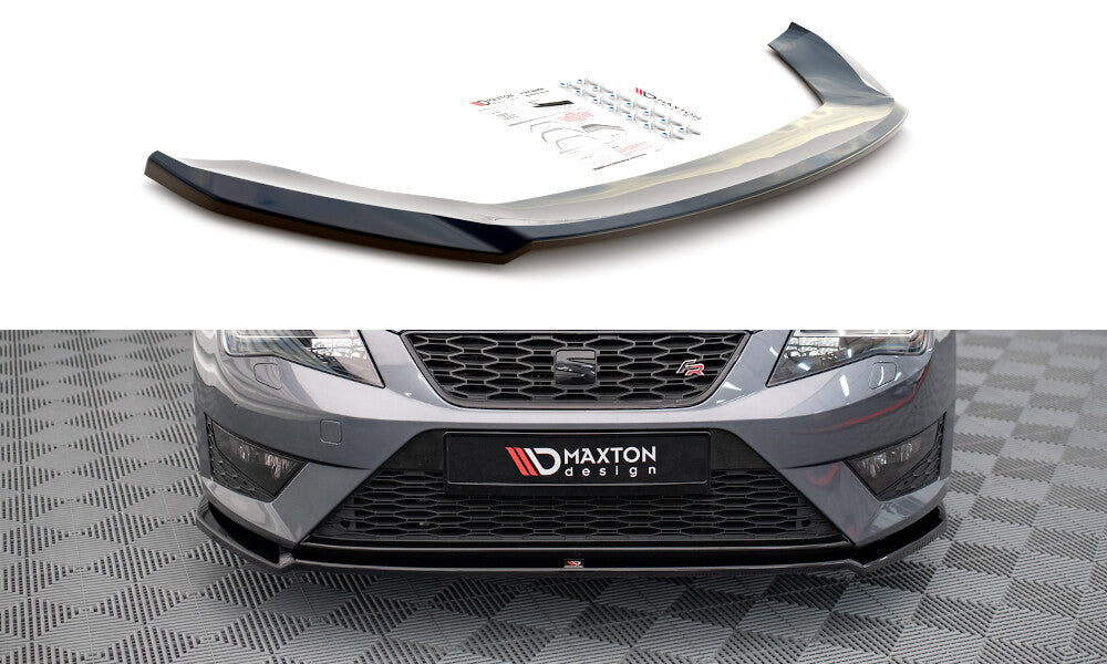 Frontlippe V.2 passend für Seat Leon FR / CUPRA Mk3 schwarz Hochglanz