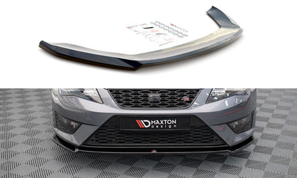 Frontlippe V.2 passend für Seat Leon FR / CUPRA Mk3 schwarz Hochglanz