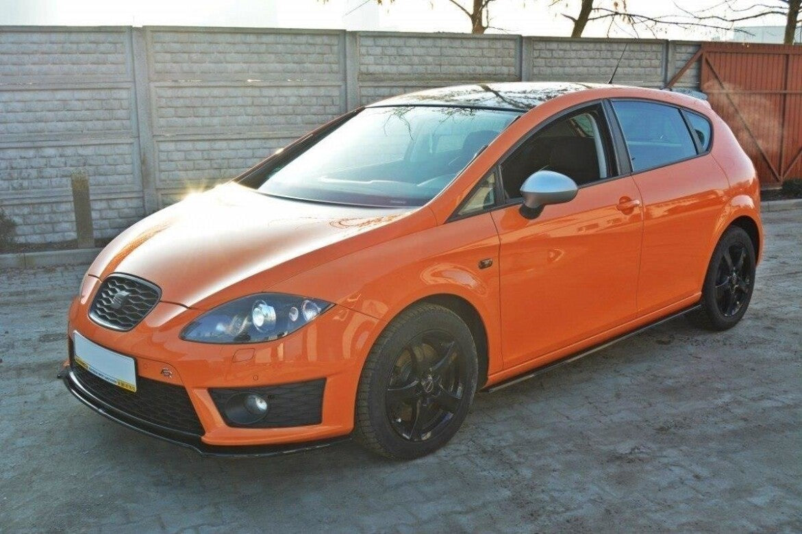 Frontlippe V.2 passend für Seat Leon MK2 CUPRA / FR FL schwarz Hochglanz