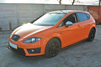 Frontlippe V.2 passend für Seat Leon MK2 CUPRA / FR FL schwarz Hochglanz