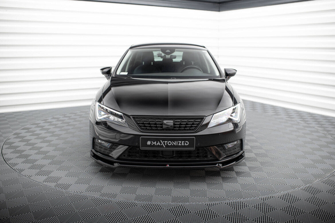 Frontlippe V.2 passend für Seat Leon Mk3 FL schwarz Hochglanz
