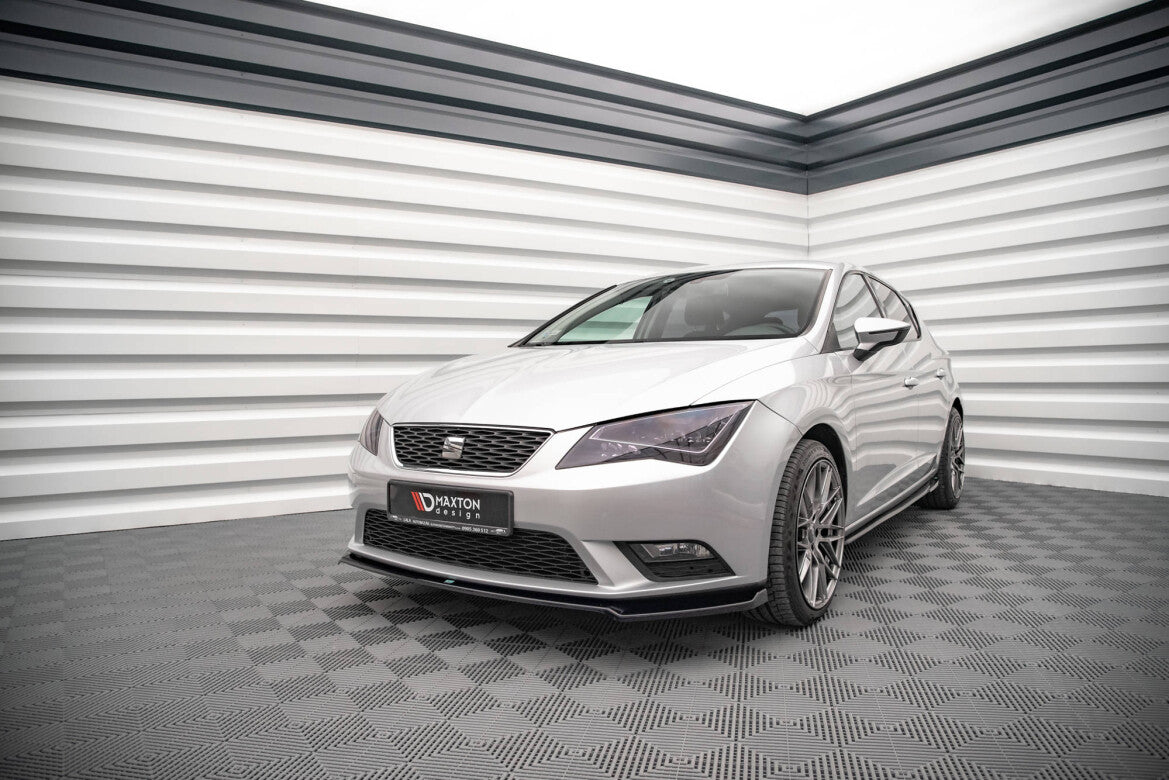 Frontlippe V.2 passend für Seat Leon Mk3 schwarz Hochglanz