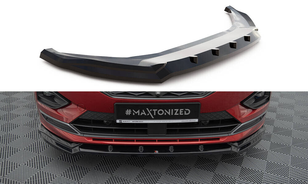 Frontlippe V.2 passend für Seat Tarraco FR Mk1 schwarz Hochglanz