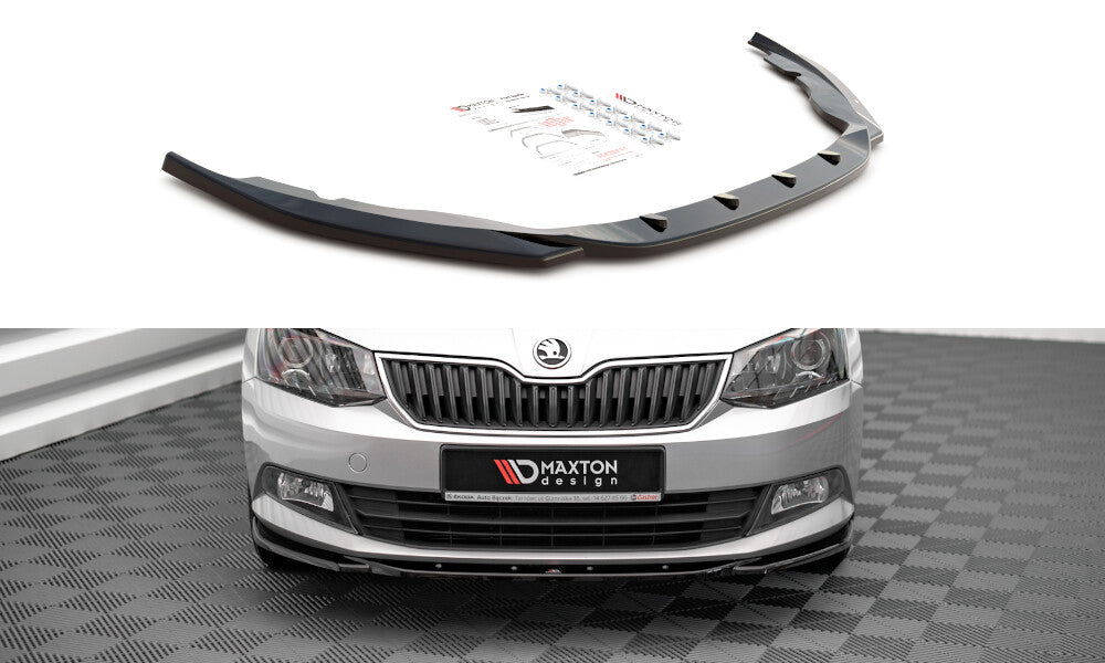 Frontlippe V.2 passend für Skoda Fabia Mk3 schwarz Hochglanz