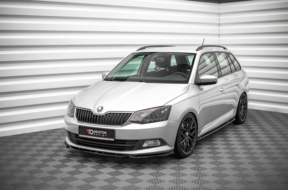 Frontlippe V.2 passend für Skoda Fabia Mk3 schwarz Hochglanz