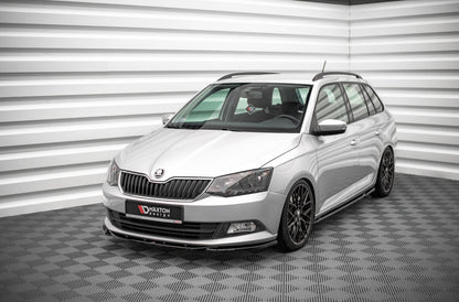 Frontlippe V.2 passend für Skoda Fabia Mk3 schwarz Hochglanz
