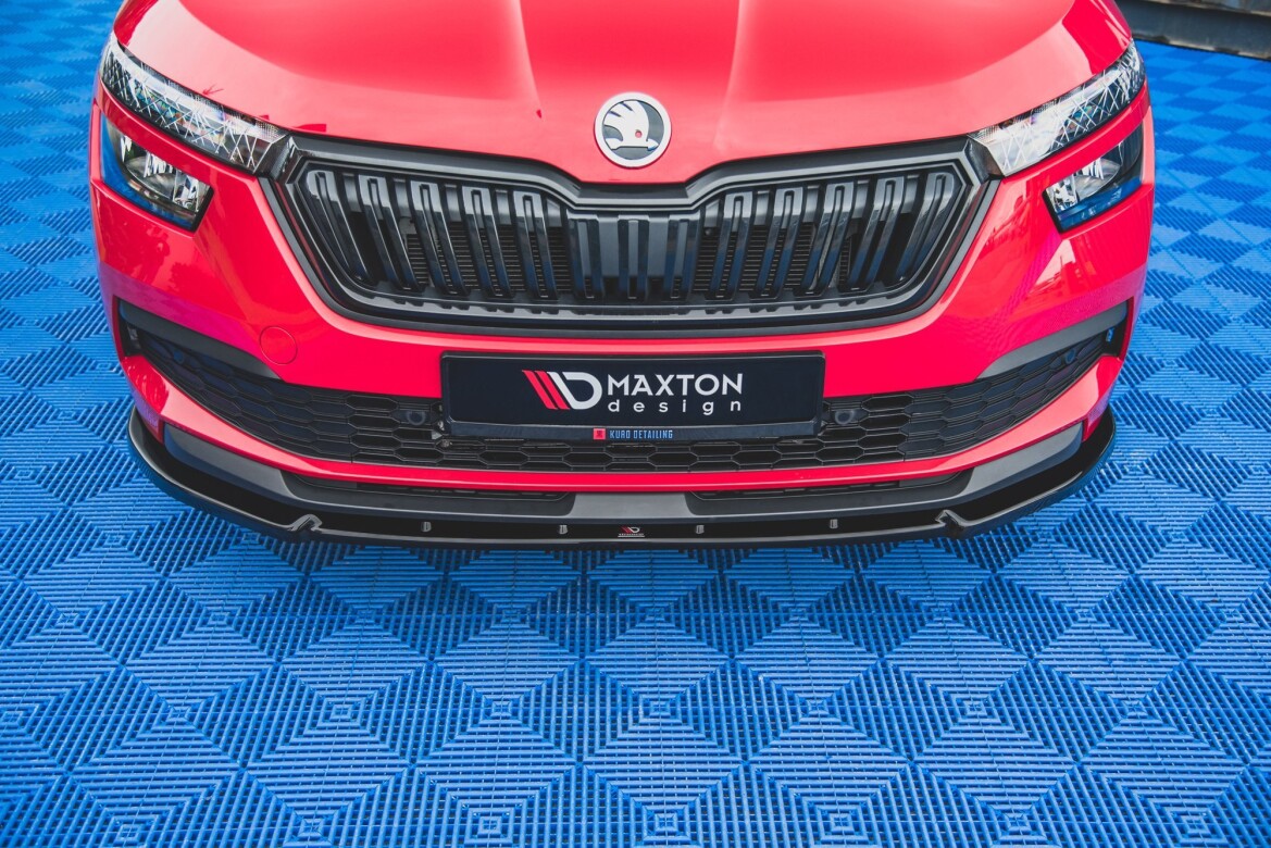 Frontlippe V.2 passend für Skoda Kamiq Mk1 schwarz Hochglanz