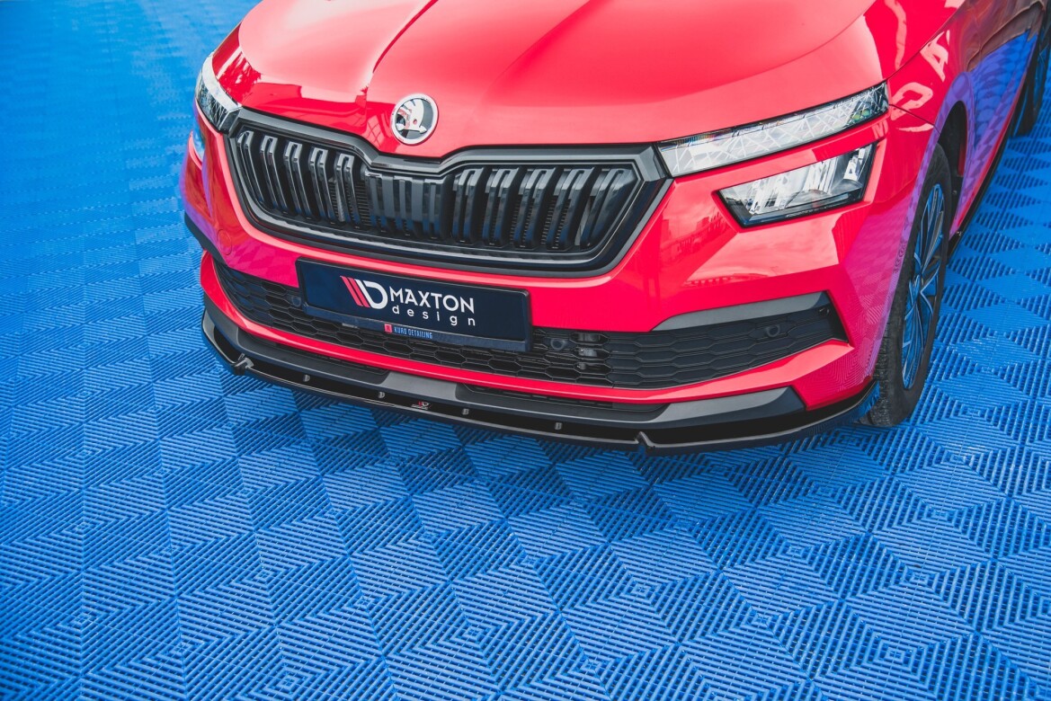 Frontlippe V.2 passend für Skoda Kamiq Mk1 schwarz Hochglanz