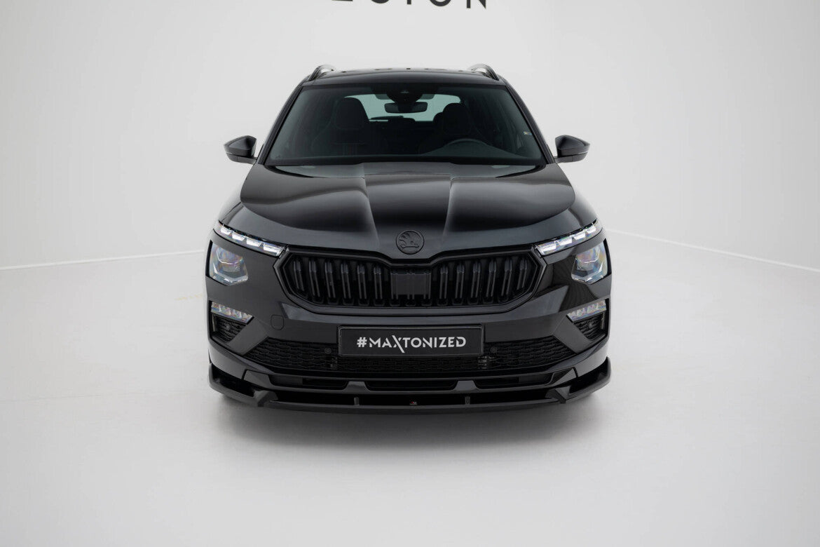 Frontlippe V.2 passend für Skoda Kamiq Monte Carlo Mk1 FL schwarz Hochglanz