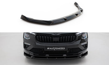Frontlippe V.2 passend für Skoda Kamiq Monte Carlo Mk1 FL schwarz Hochglanz