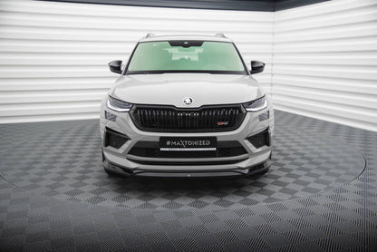 Frontlippe V.2 passend für Skoda Kodiaq RS Mk1 FL schwarz Hochglanz