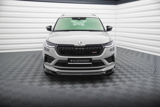 Frontlippe V.2 passend für Skoda Kodiaq RS Mk1 FL schwarz Hochglanz