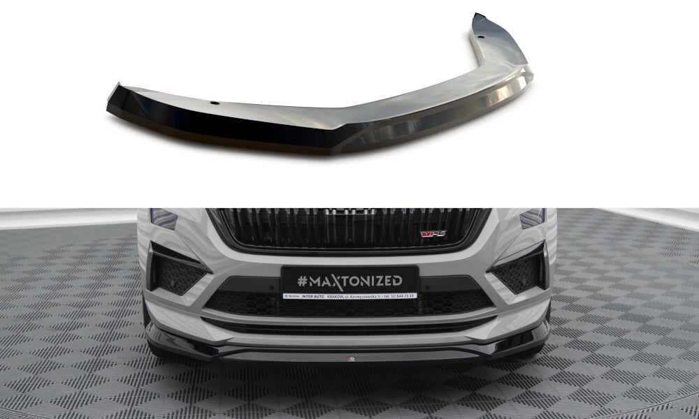 Frontlippe V.2 passend für Skoda Kodiaq RS Mk1 FL schwarz Hochglanz
