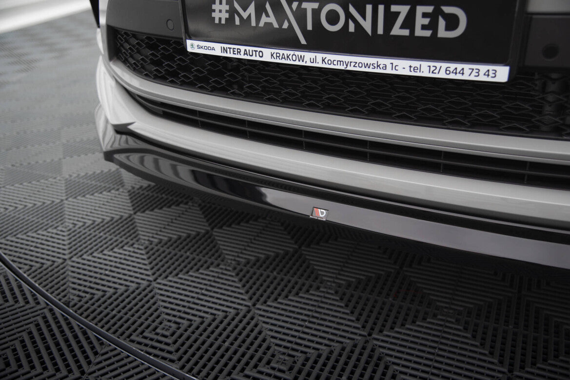 Frontlippe V.2 passend für Skoda Kodiaq RS Mk1 FL schwarz Hochglanz