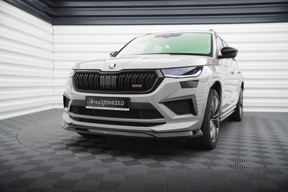 Frontlippe V.2 passend für Skoda Kodiaq RS Mk1 FL schwarz Hochglanz