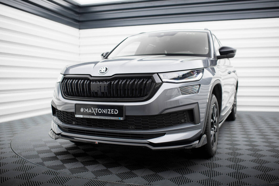 Frontlippe V.2 passend für Skoda Kodiaq Sportline Mk1 FL schwarz Hochglanz