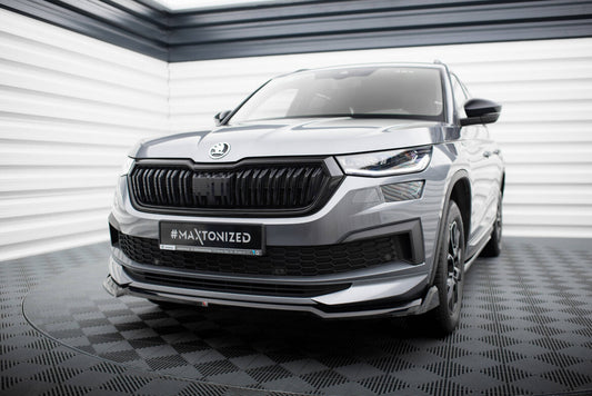 Frontlippe V.2 passend für Skoda Kodiaq Sportline Mk1 FL schwarz Hochglanz