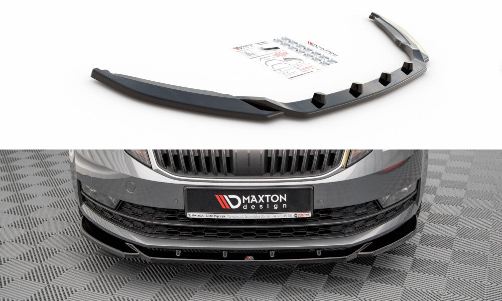 Frontlippe V.2 passend für Skoda Octavia Mk3 FL schwarz Hochglanz