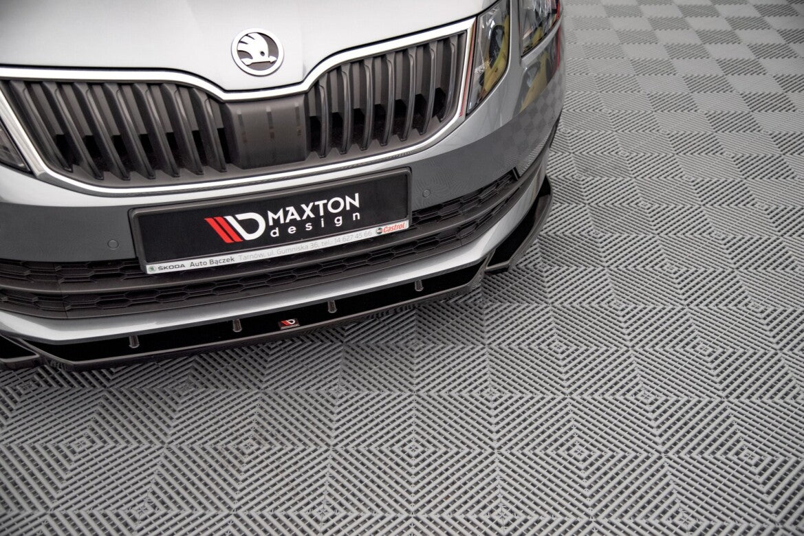Frontlippe V.2 passend für Skoda Octavia Mk3 FL schwarz Hochglanz
