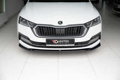 Frontlippe V.2 passend für Skoda Octavia Mk4 schwarz Hochglanz