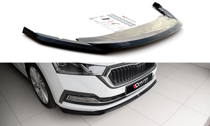 Frontlippe V.2 passend für Skoda Octavia Mk4 schwarz Hochglanz