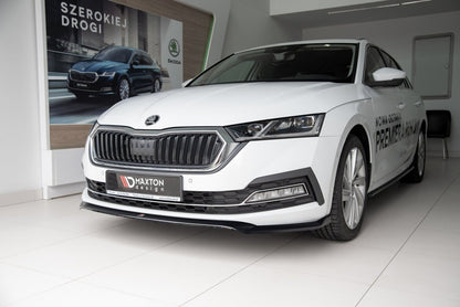 Frontlippe V.2 passend für Skoda Octavia Mk4 schwarz Hochglanz