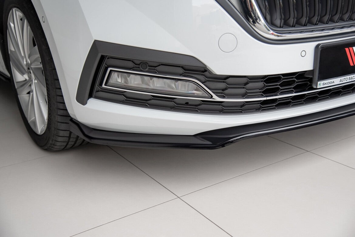 Frontlippe V.2 passend für Skoda Octavia Mk4 schwarz Hochglanz