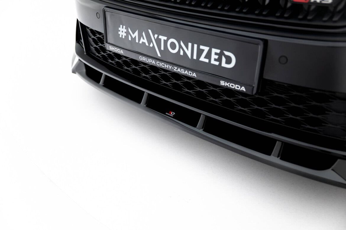 Frontlippe V.2 passend für Skoda Octavia RS Liftback / Combi Mk4 FL schwarz Hochglanz