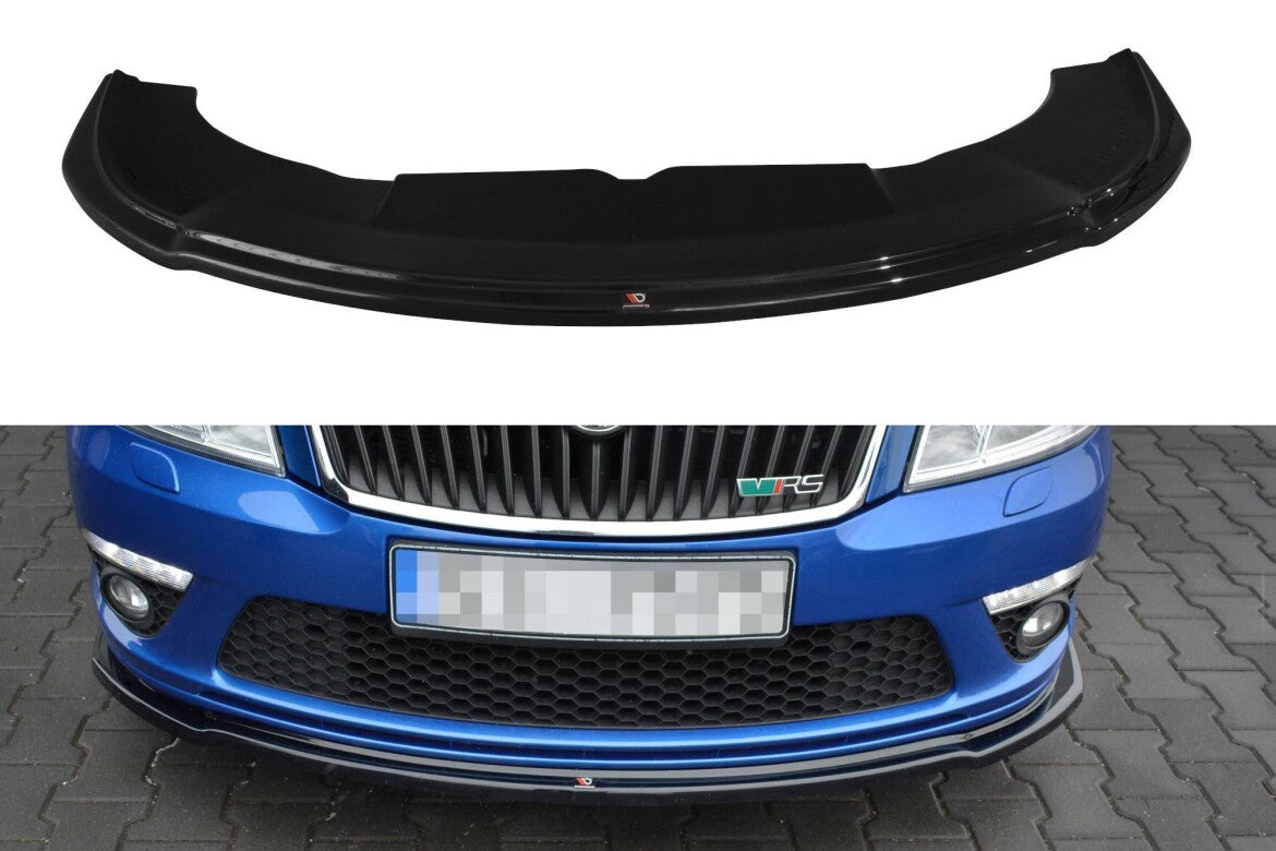 Frontlippe V.2 passend für Skoda Octavia RS Mk2 FL schwarz Hochglanz