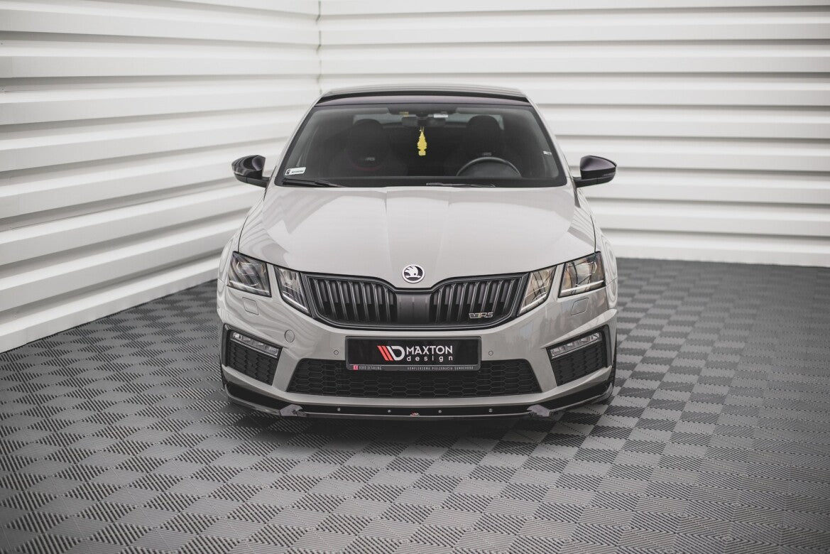 Frontlippe V.2 passend für Skoda Octavia RS Mk3 FL schwarz Hochglanz