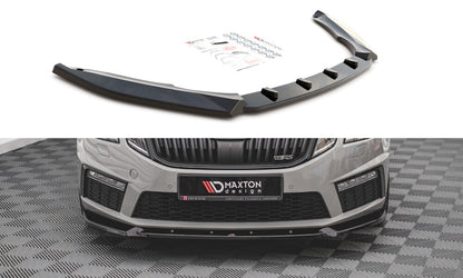 Frontlippe V.2 passend für Skoda Octavia RS Mk3 FL schwarz Hochglanz