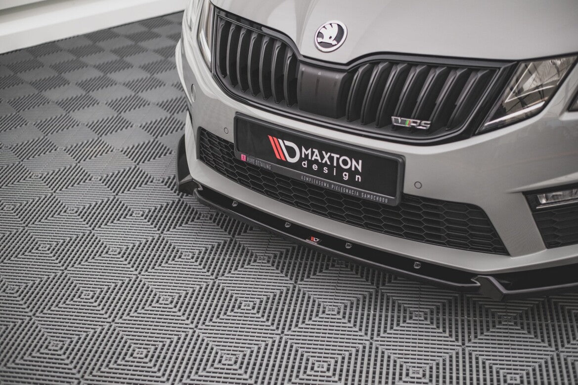 Frontlippe V.2 passend für Skoda Octavia RS Mk3 FL schwarz Hochglanz