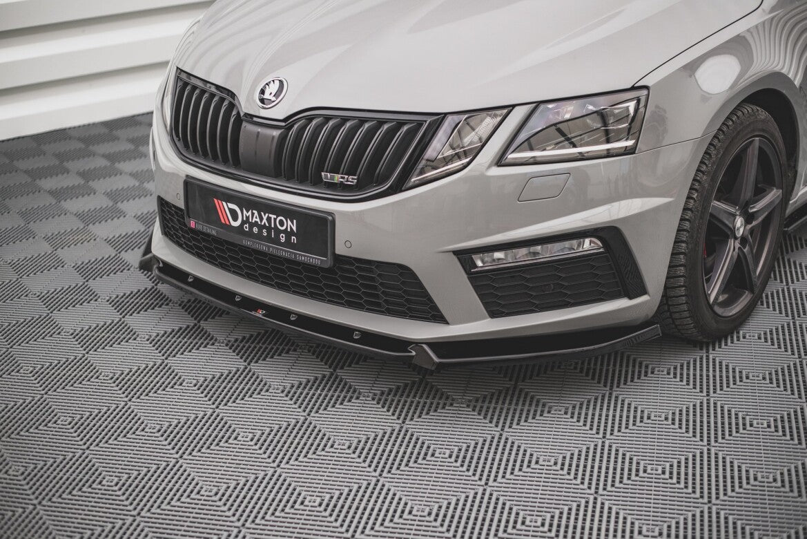 Frontlippe V.2 passend für Skoda Octavia RS Mk3 FL schwarz Hochglanz