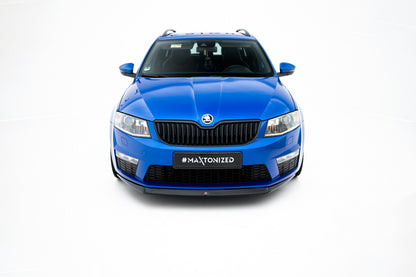 Frontlippe V.2 passend für Skoda Octavia RS Mk3 schwarz Hochglanz