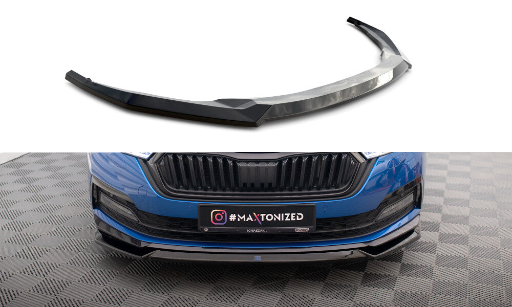 Frontlippe V.2 passend für Skoda Octavia Sportline Mk4 schwarz Hochglanz