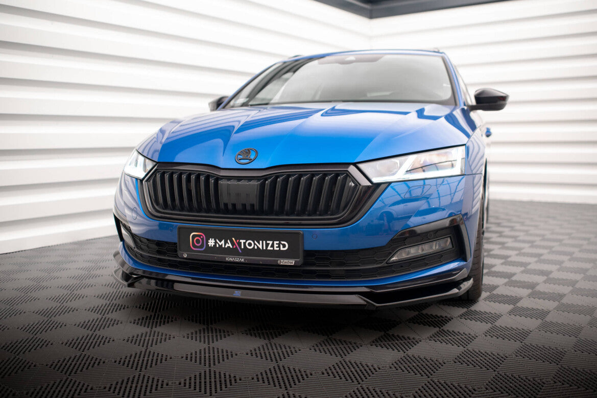 Frontlippe V.2 passend für Skoda Octavia Sportline Mk4 schwarz Hochglanz