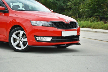 Frontlippe V.2 passend für Skoda Rapid schwarz Hochglanz