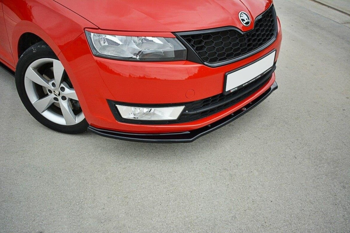 Frontlippe V.2 passend für Skoda Rapid schwarz Hochglanz