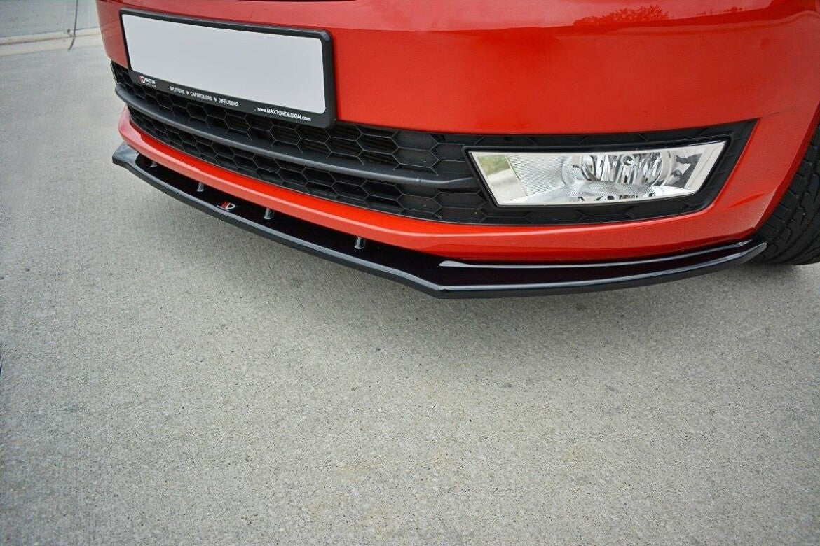Frontlippe V.2 passend für Skoda Rapid schwarz Hochglanz
