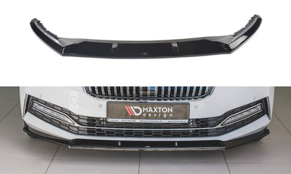Frontlippe V.2 passend für Skoda Superb Liftback / Combi Mk3 FL schwarz Hochglanz