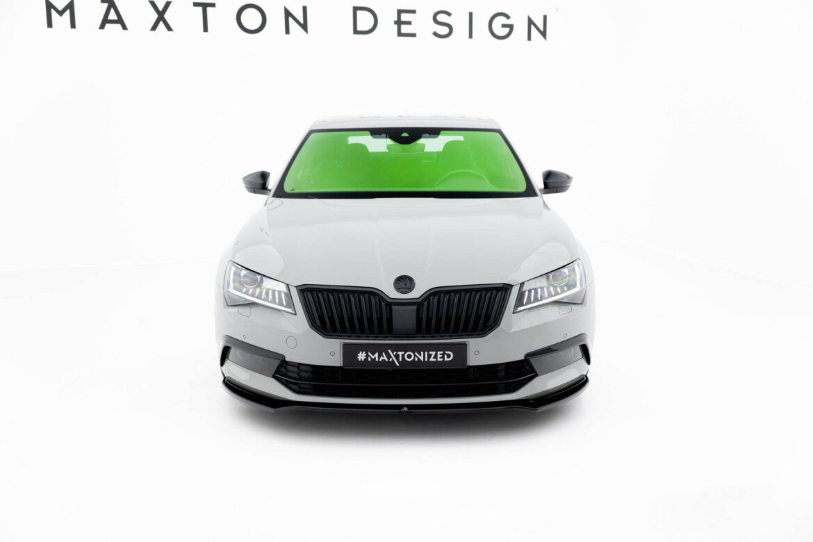 Frontlippe V.2 passend für Skoda Superb Liftback / Combi Mk3 schwarz Hochglanz