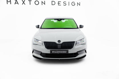 Frontlippe V.2 passend für Skoda Superb Liftback / Combi Mk3 schwarz Hochglanz
