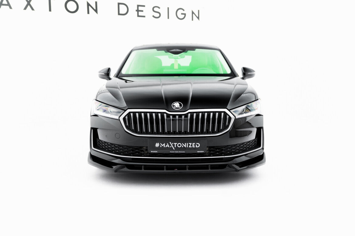 Frontlippe V.2 passend für Skoda Superb Mk4 schwarz Hochglanz