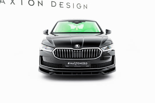 Frontlippe V.2 passend für Skoda Superb Mk4 schwarz Hochglanz