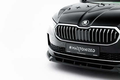 Frontlippe V.2 passend für Skoda Superb Mk4 schwarz Hochglanz