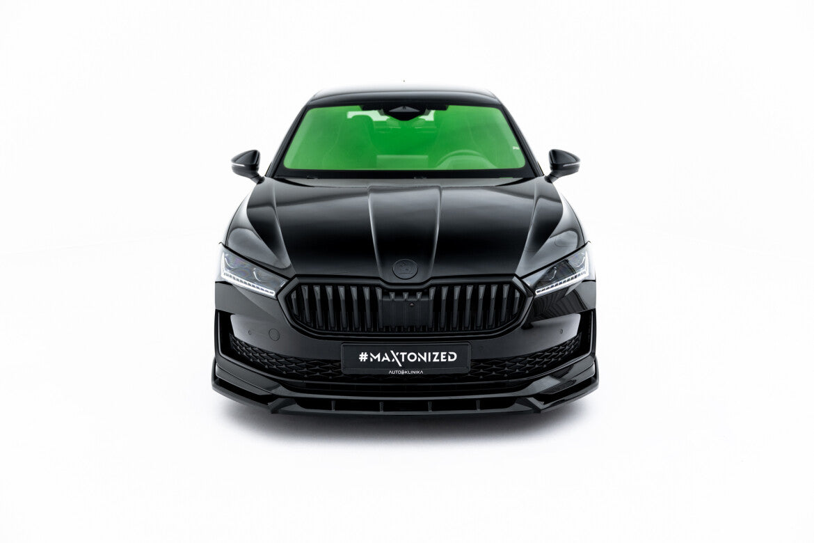 Frontlippe V.2 passend für Skoda Superb Sportline Mk4 schwarz Hochglanz