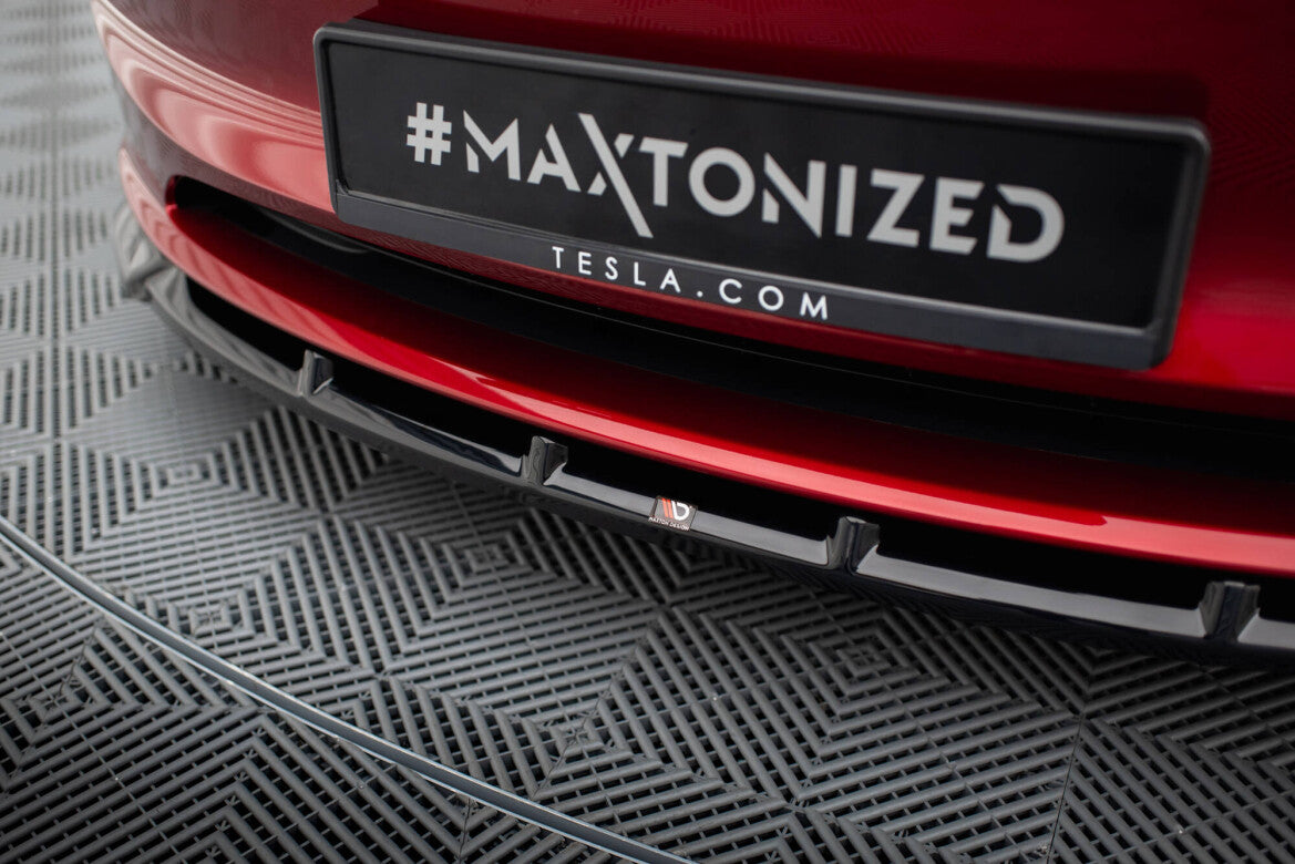 Frontlippe V.2 passend für Tesla Model 3 Project HighlandFL schwarz Hochglanz